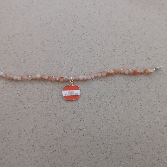 Handmade Hello Pumpkin Fall Bracelet - Picture 3 of 4